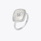 Mother of Pearl Square Silver Ring image 2