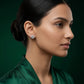 Silver Love Knot Stud Earrings image 1