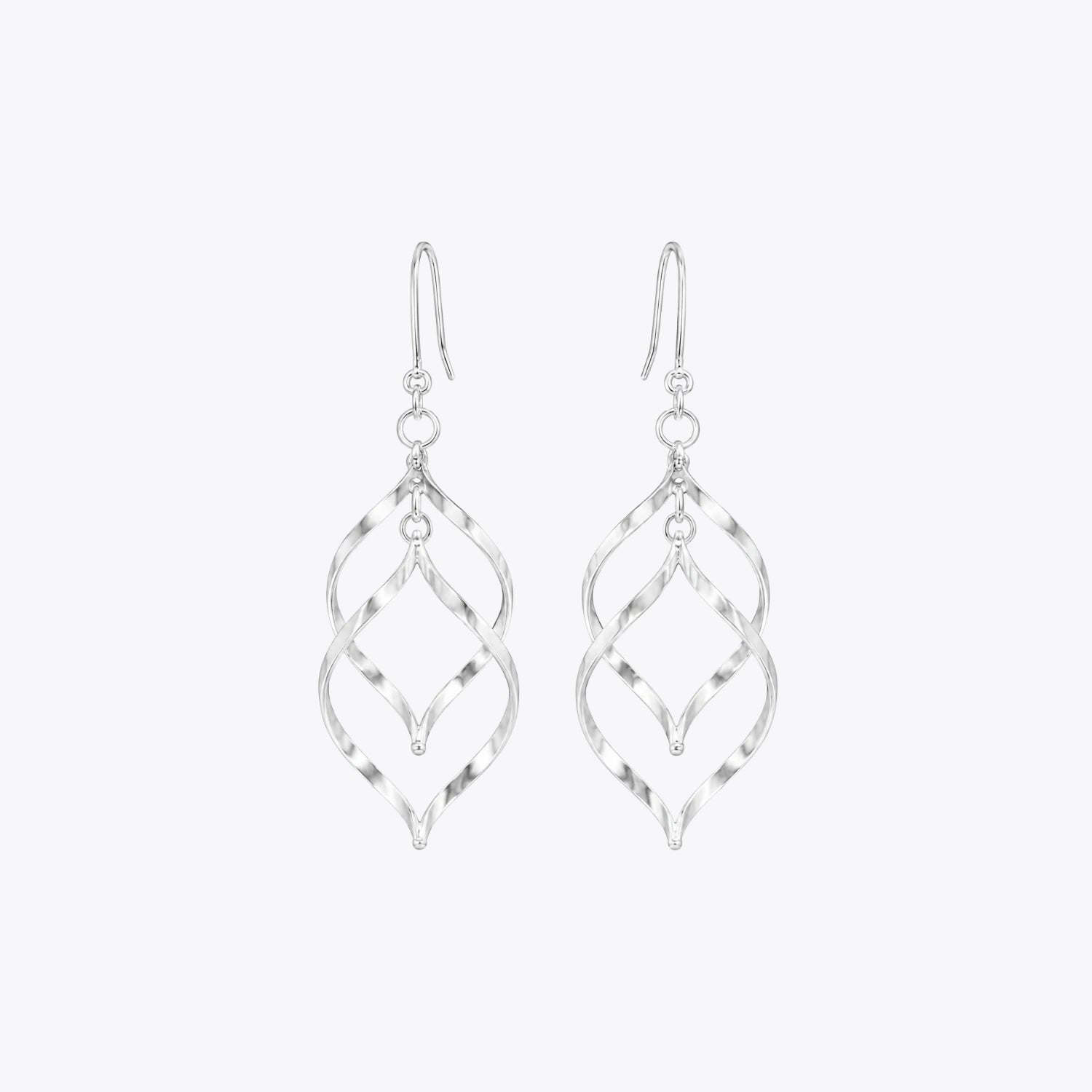 Silver Flow Drop Earrings image 2
