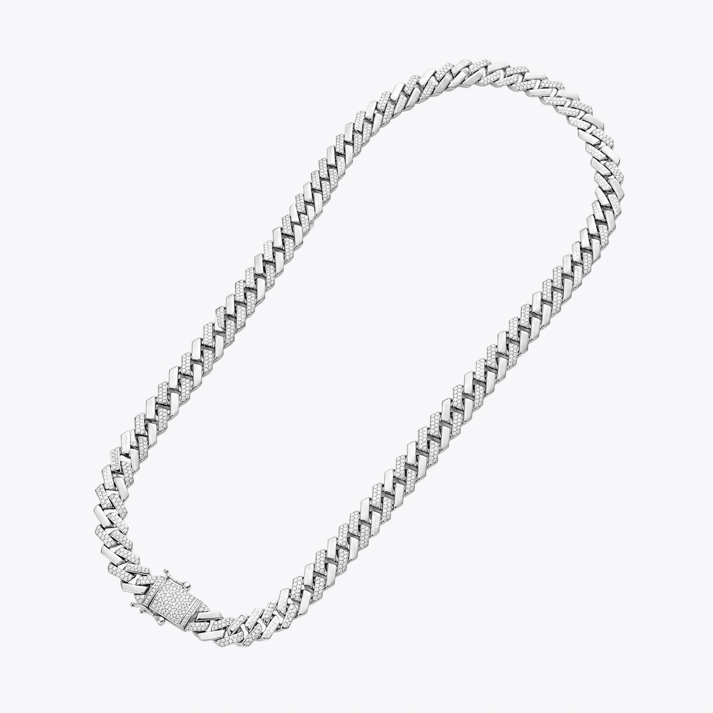 Alencia Luxe Iced Cuban Silver Chain image 2