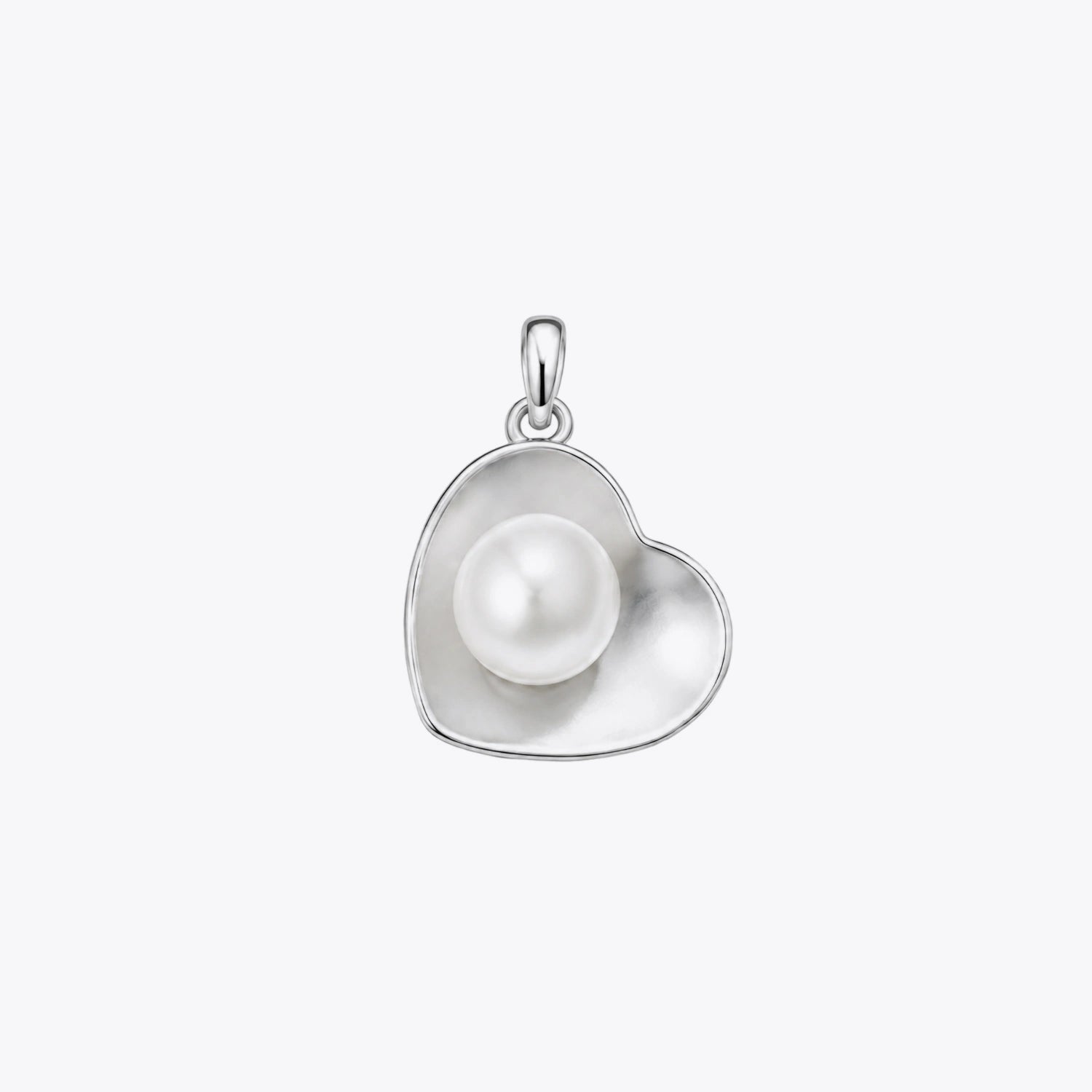 Pearl Heart Silver Pendant image 2