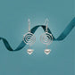 Silver Spiral Heart Drop Earrings image 0
