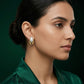 Two-Tone Teardrop Stud Earrings image 1