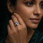 Celeste Oval Blue Stone Ring image 1