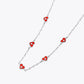 The Alencia Urban Scarlet Heart Station Necklace image 2