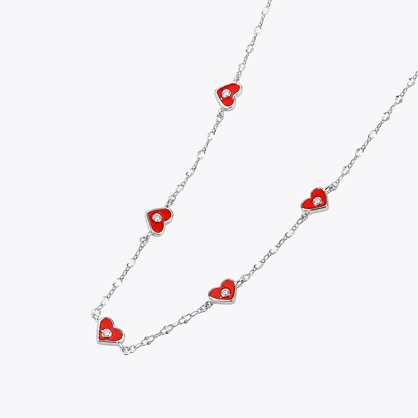 The Alencia Urban Scarlet Heart Station Necklace image 2