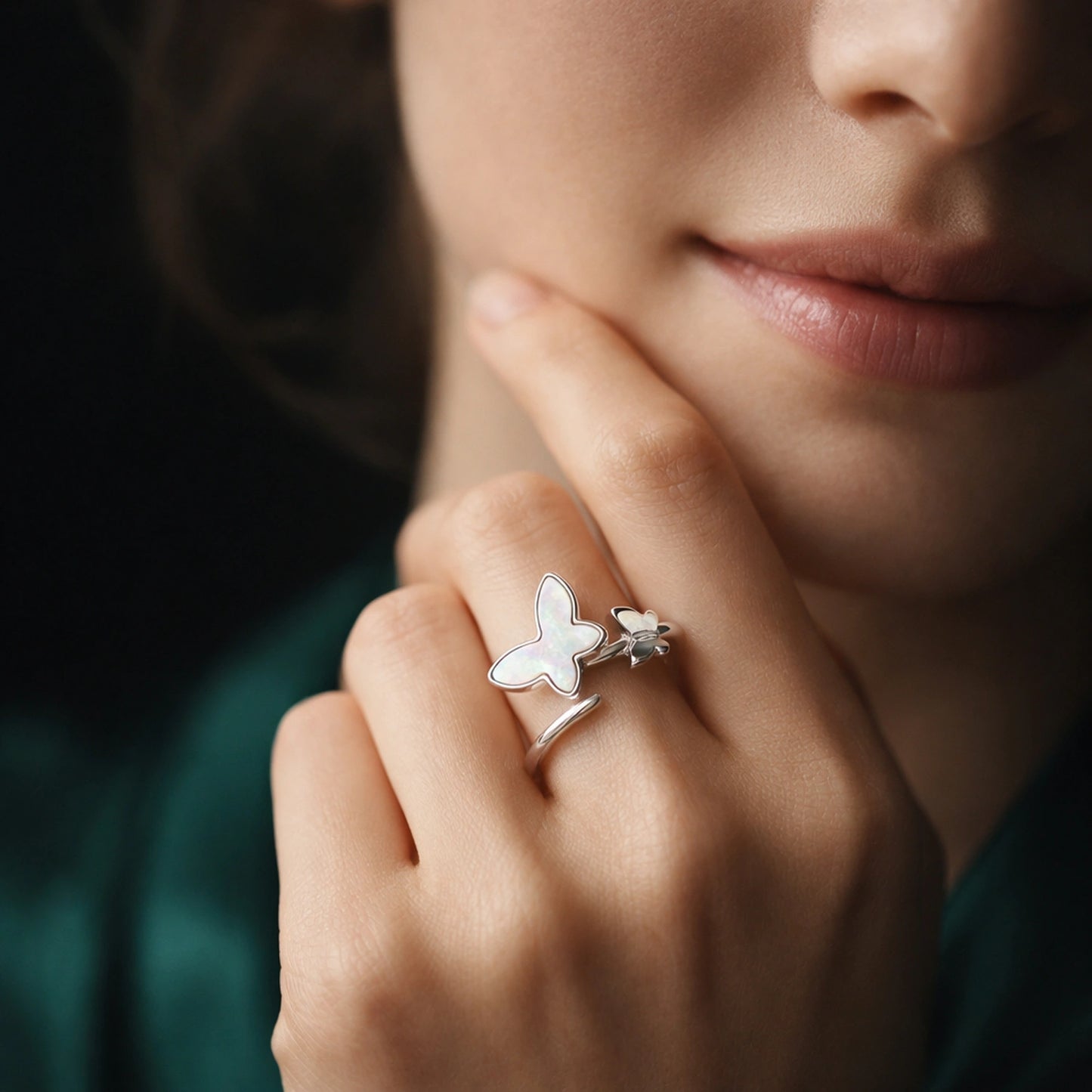 Butterfly Bloom Adjustable Ring image 1