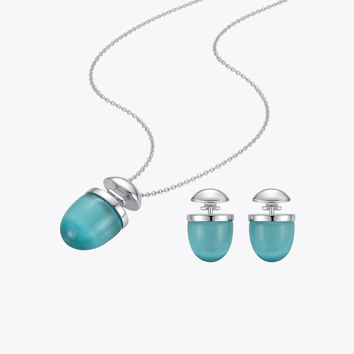 Alencia Azure Cat's Eye Acorn Set image 2
