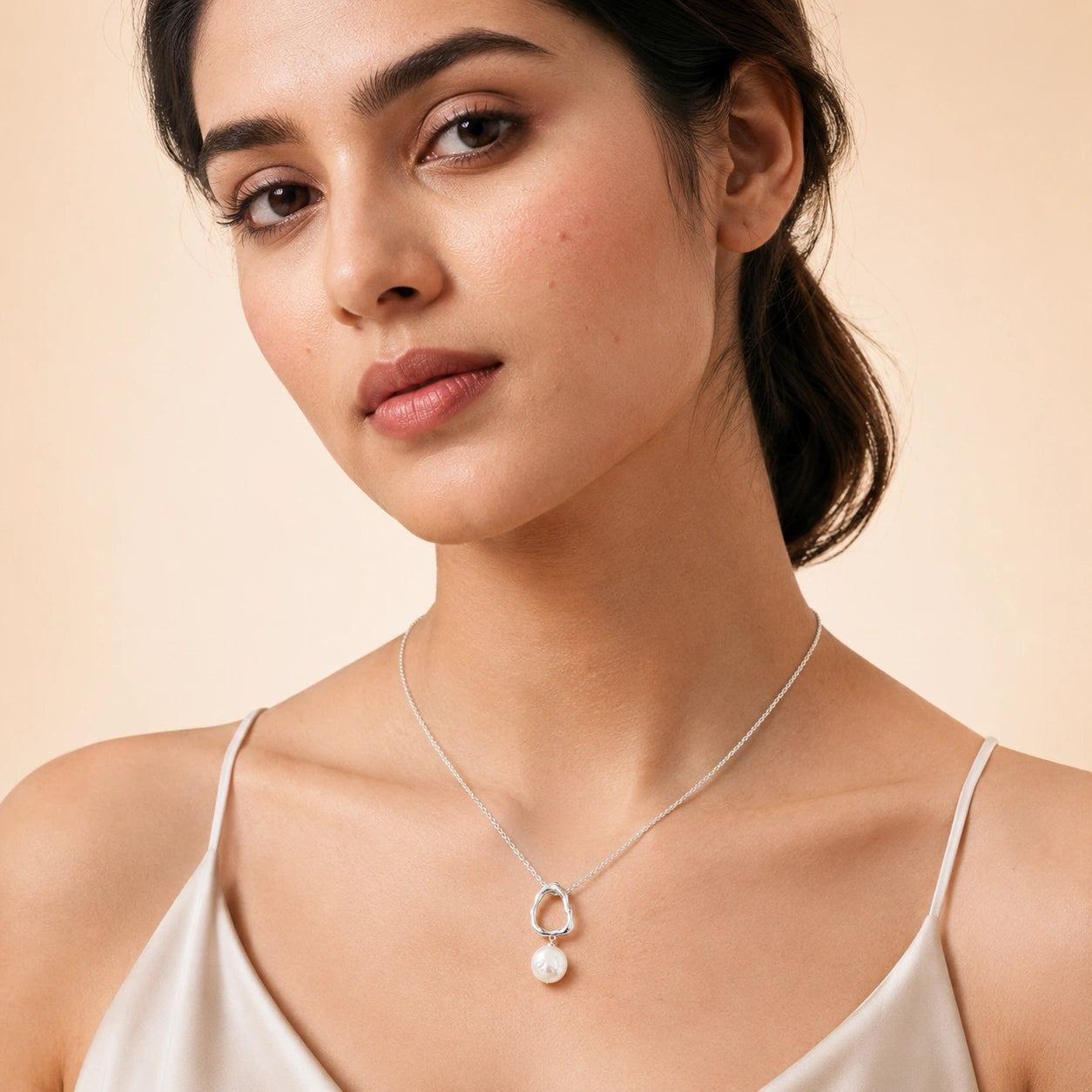 Organic Pearl Drop Pendant image 1