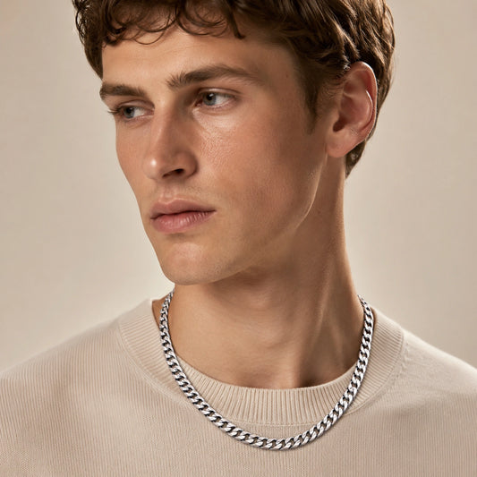 Alencia Limited Edition Cuban Link Silver Chain Necklace image 1