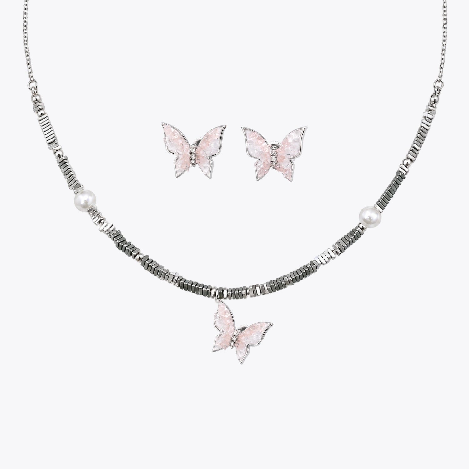 ALENCIA Azure Blossom Crystal &amp; Pearl Jewelry Set image 7