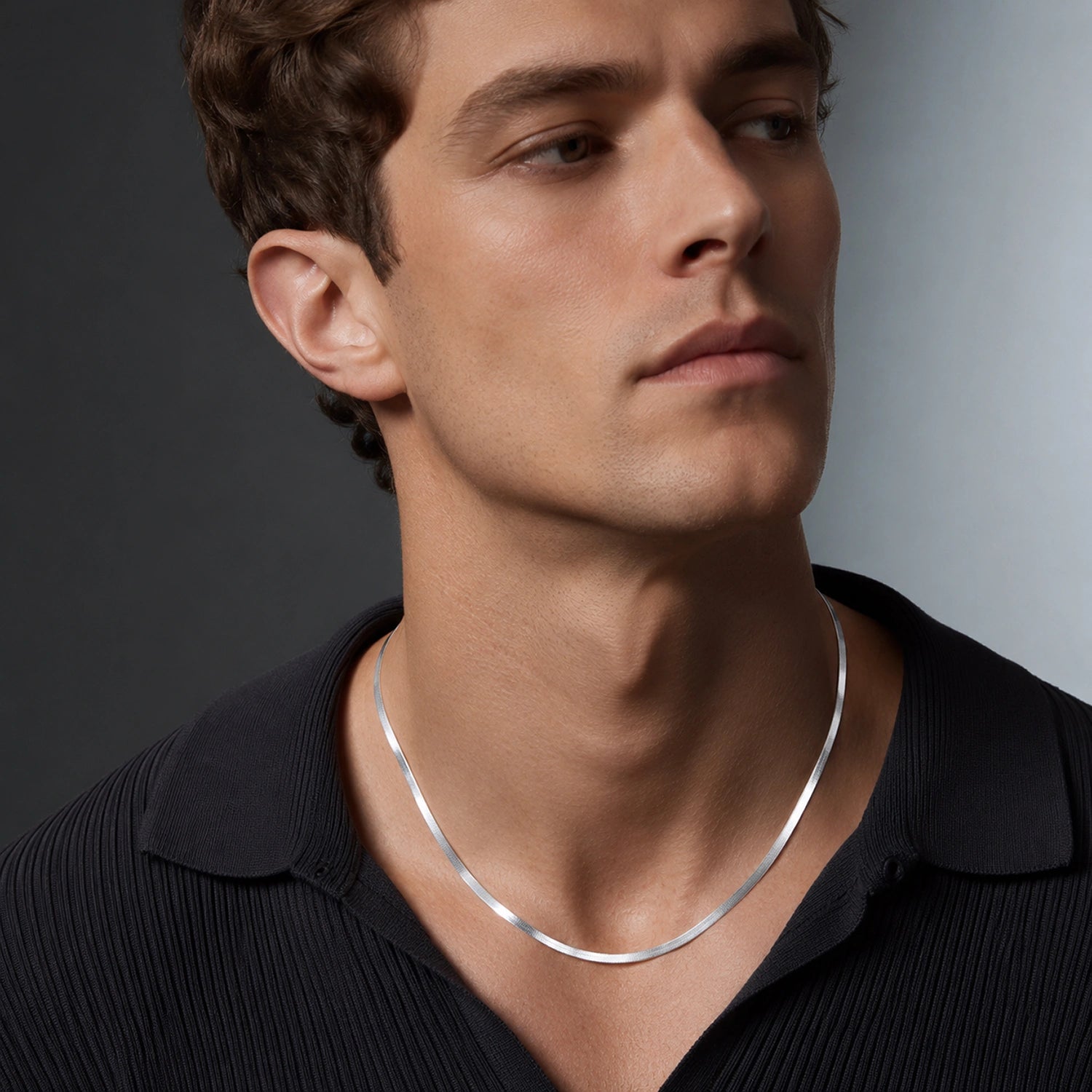 Alencia Urban Bar Link Silver Chain image 1