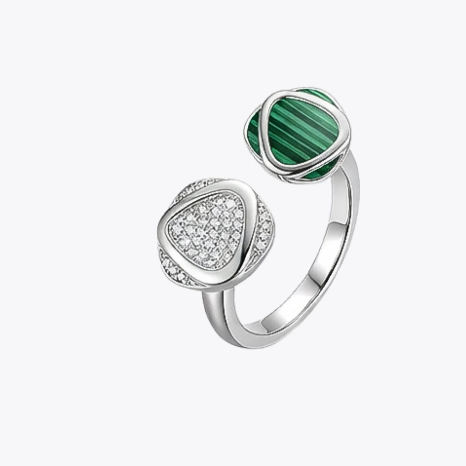 Emerald Harmony Open Ring image 2