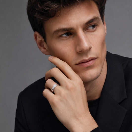 The Alencia Urban Bridge Solitaire Silver Ring image 1