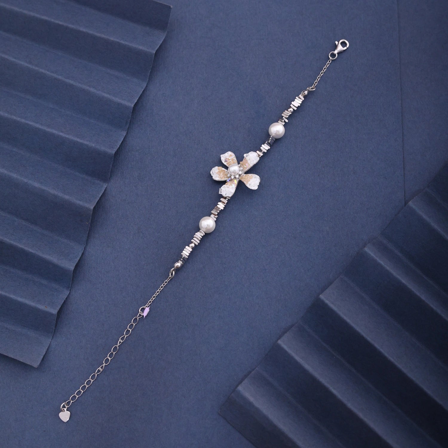 Pearl Bloom Floral Bracelet – 4 Color Variations image 9