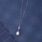 Pearl Drop Silver Pendant Necklace image 0