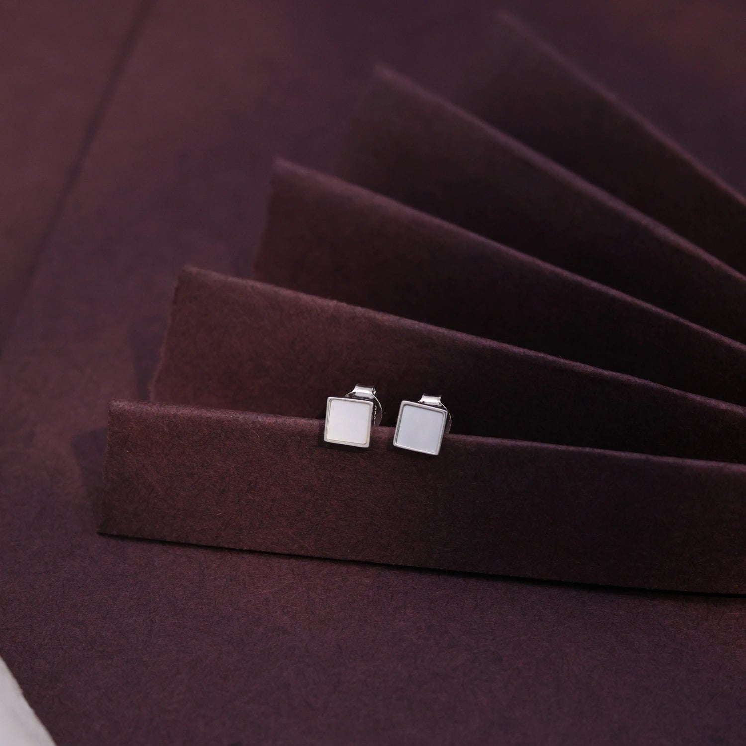 Geometric Square Drop Earrings image 0
