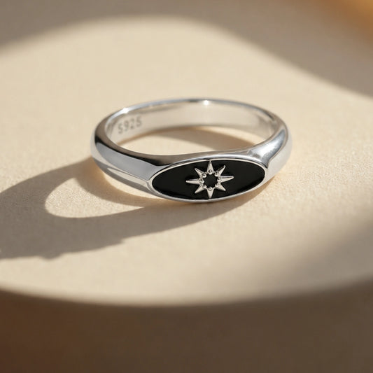 Celestial Oval Signet Ring image 0