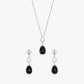 Midnight Pearl Drop Necklace &amp; Earrings Combo image 2