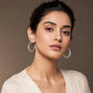 Silver Multi-Layer Hoop Earrings image 1