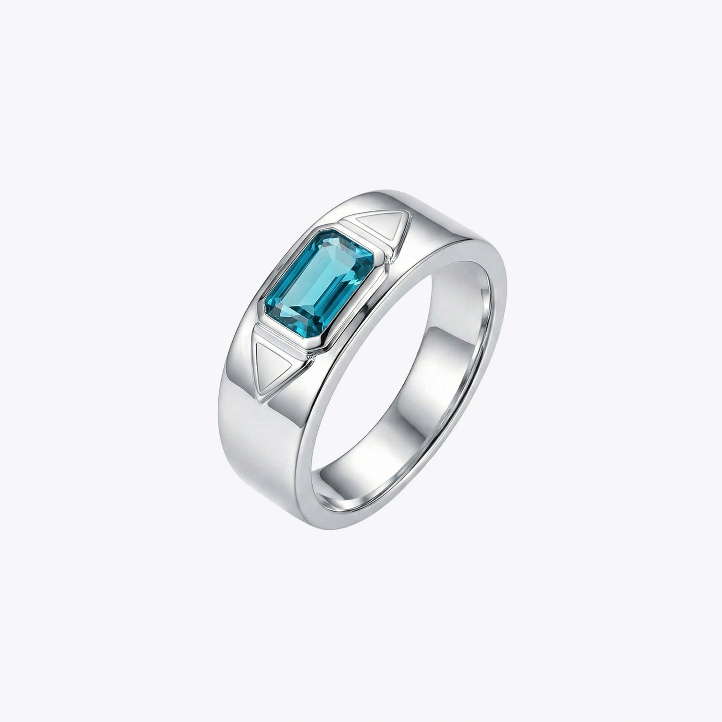 Tri-Stone Silver Statement Ring – Blue, Green &amp; Yellow Variants image 11