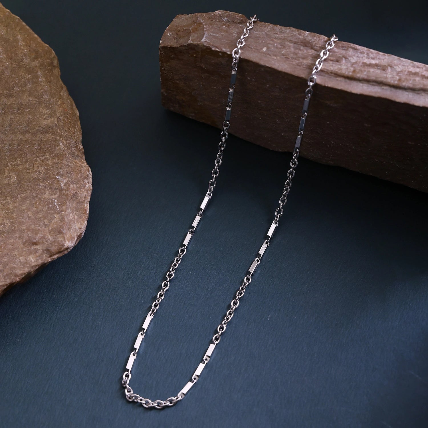 Alencia Urban Bar Link Silver Chain image 0