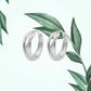 Silver Twisted Hoop Earrings image 0