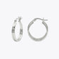 Silver Dual-Line Hoop Earrings image 2