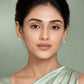 Pearl Curve Hoop Stud Earrings image 1