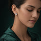 Silver Dewdrop Crystal Stud Earrings image 1