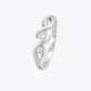 The Alencia Urban Serenade Three-Stone Wave Ring image 2