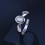 The Alencia Urban Serenade Oval Bezel Solitaire Ring