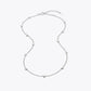 Silver Heart Station Chain Necklace image 2