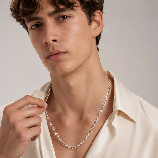Alencia Signature Figaro 925 Sterling Silver Chain Necklace – Limited Edition image 1