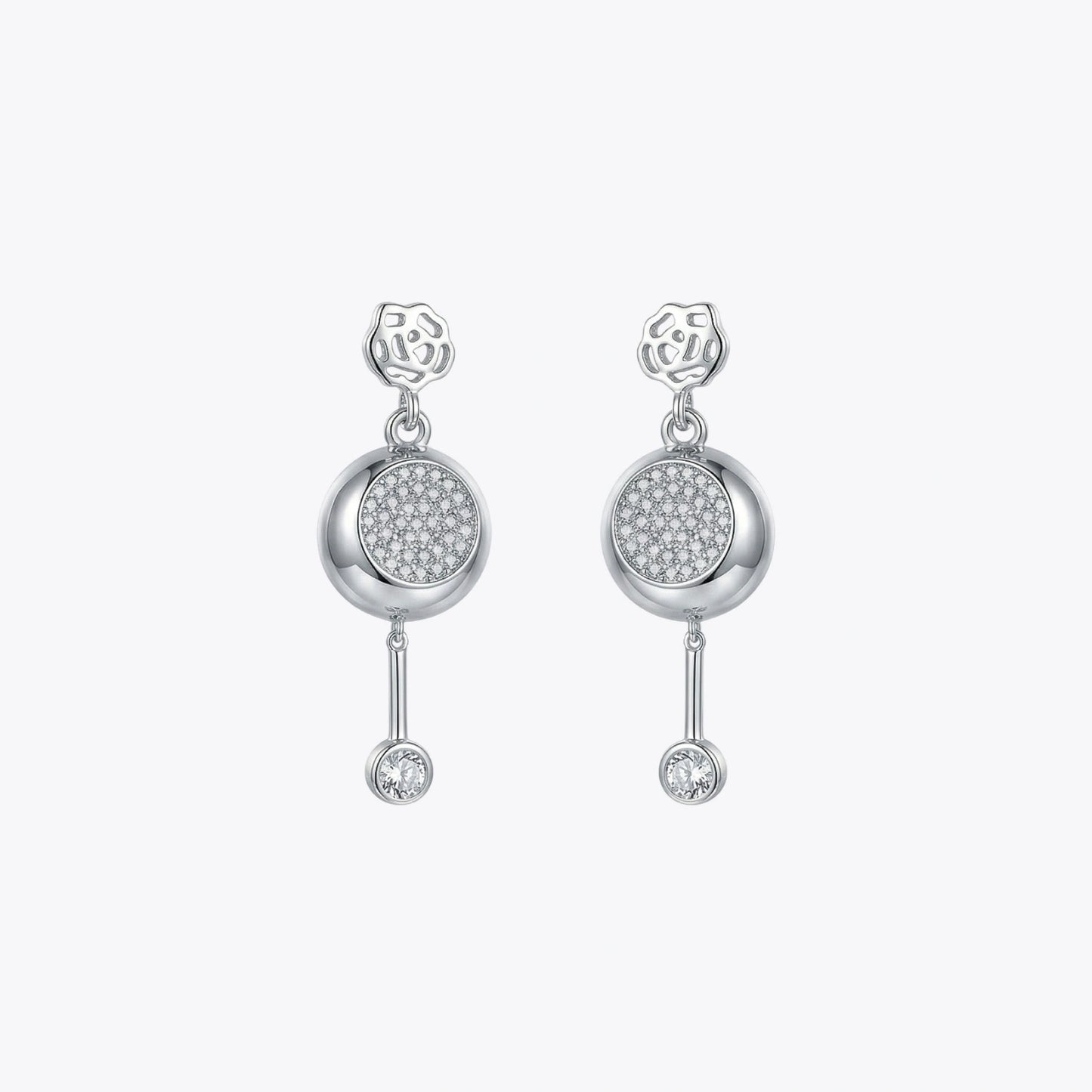 Rose Glow Round Drop Pendant &amp; Earrings Combo image 4