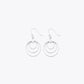 Triple Circle Silver Drop Earrings image 2