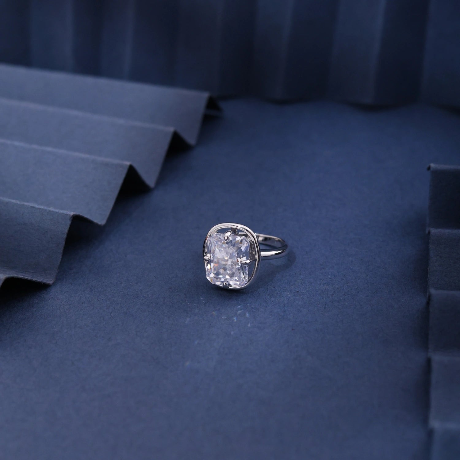 Azure Twist Solitaire Ring image 0