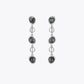 Midnight Pebble Silver Necklace &amp; Earrings Combo image 4