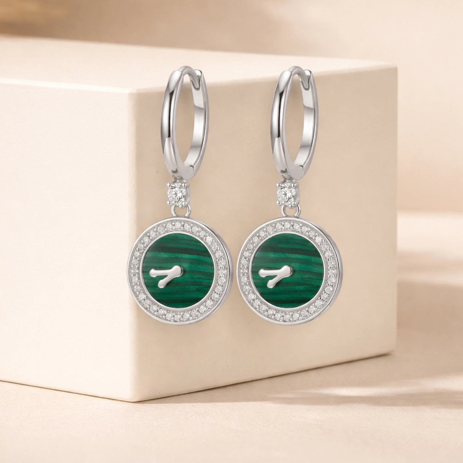 Silver Cushion Spark Stud Earrings image 0
