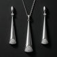 Lustrous Baguette Loop &amp; Pearl Set image 0