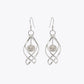 Silver Swirl Ball Drop Earrings image 2