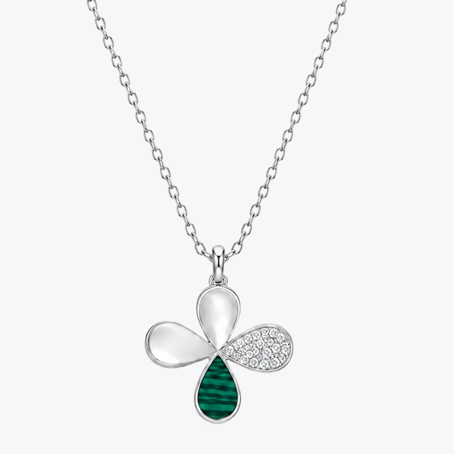 Emerald Bloom Necklace &amp; Earrings Combo image 3