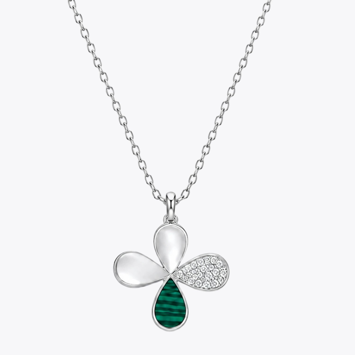 Emerald Bloom Necklace &amp; Earrings Combo image 3