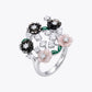 Alencia Enchanted Blossom Silver Floral Ring image 2