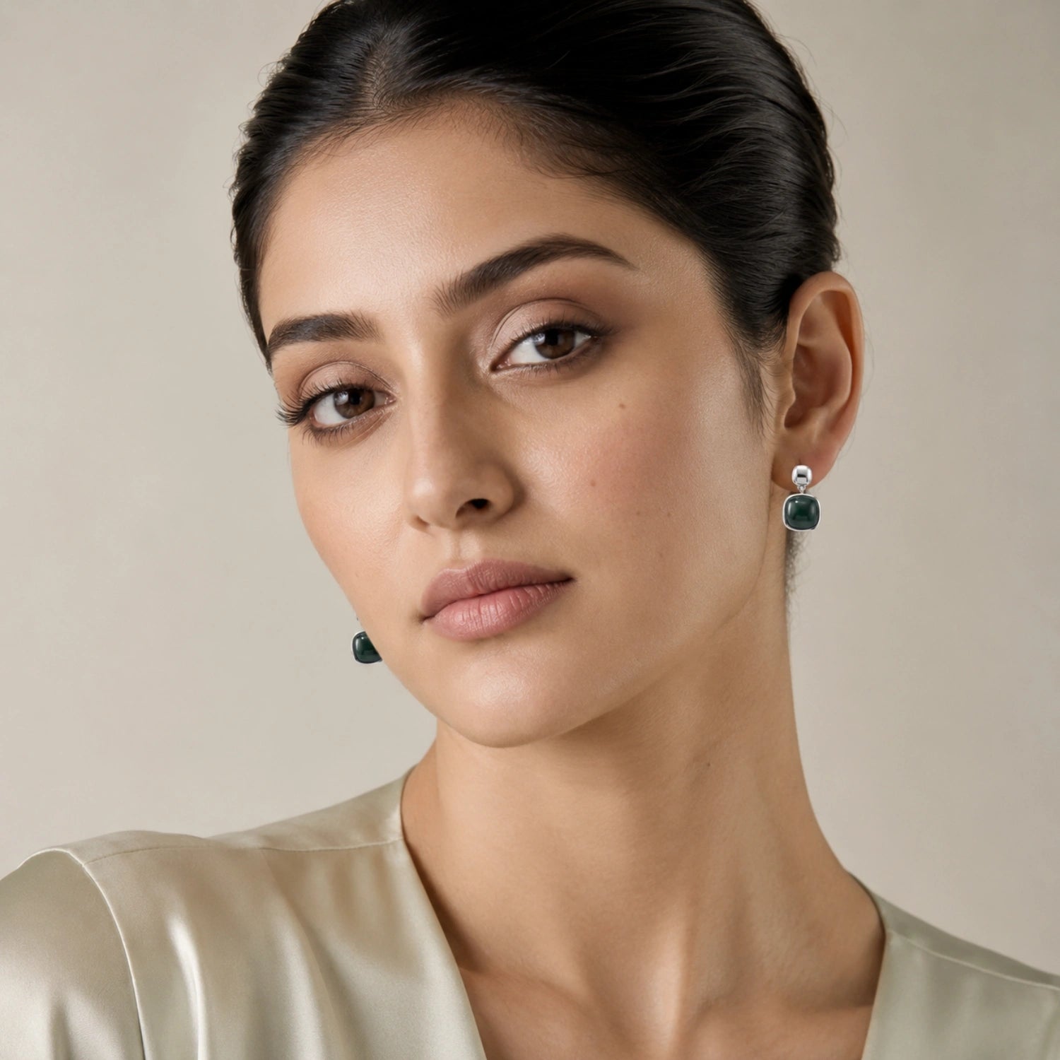Silver Flow Drop Earrings image 1