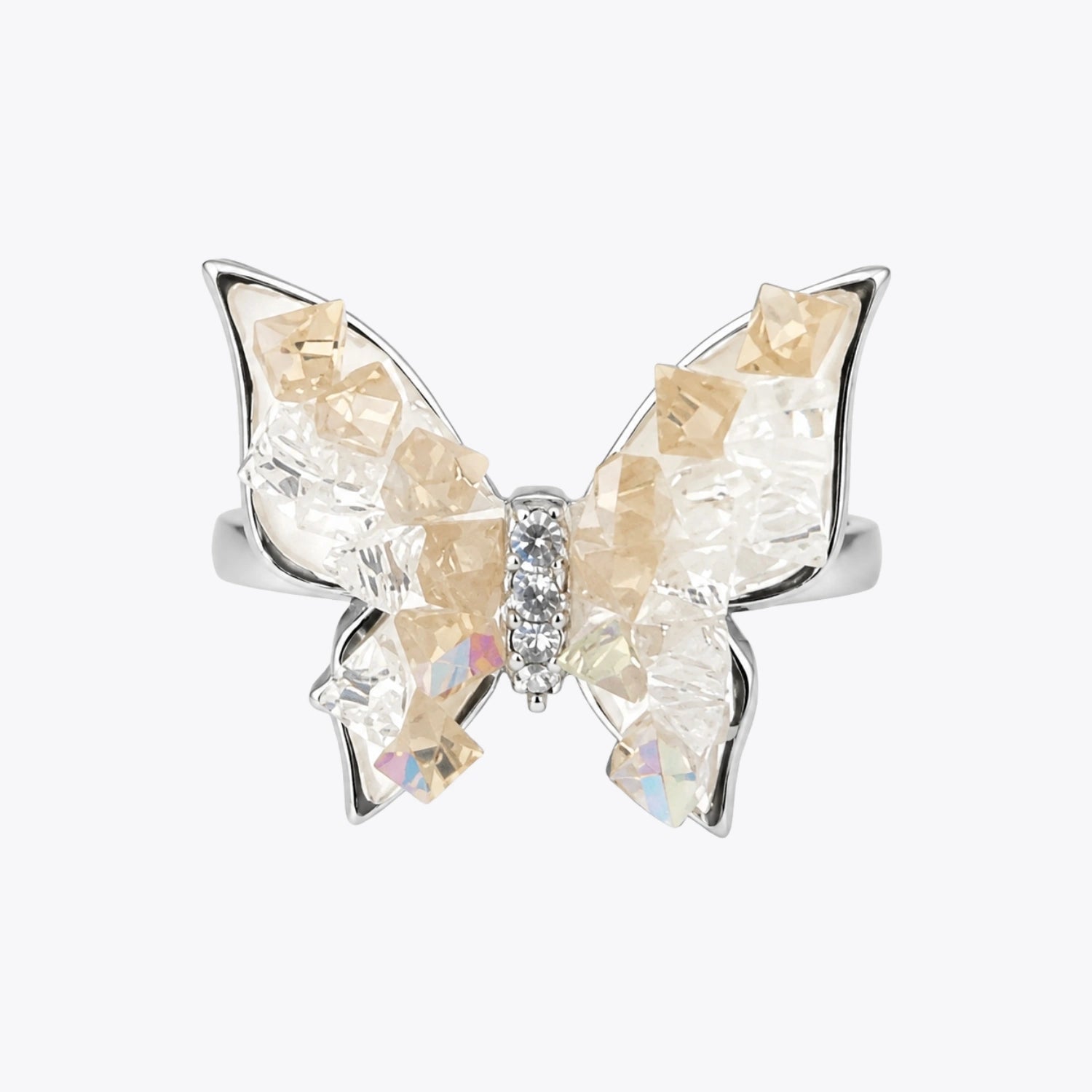 Butterfly Crystal Wing Ring – 3 Colour Variations - Yellow, 9 image
