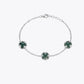 Emerald Clover Silver Bracelet image 2