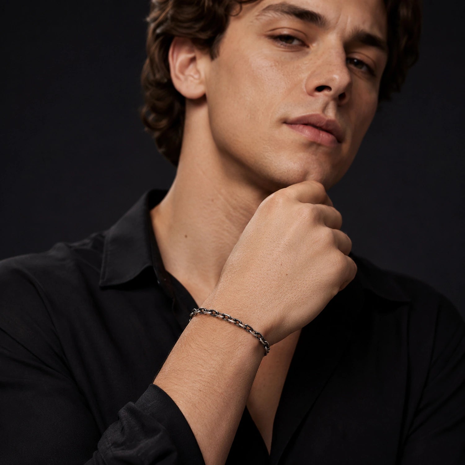 Alencia Anchor Link 925 Sterling Silver Bracelet image 1