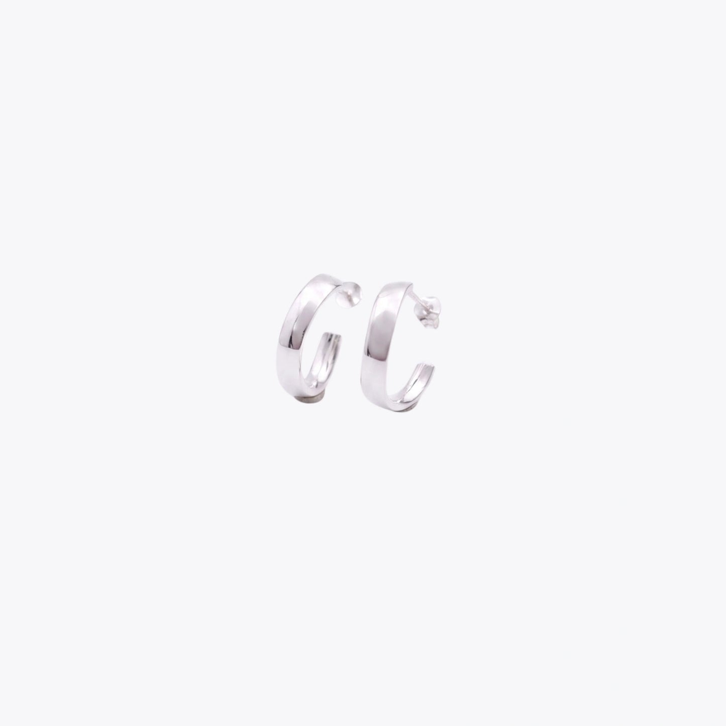 Classic Silver Hoop Earrings image 2