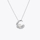 Pearl Feather Crescent Pendant Necklace image 2